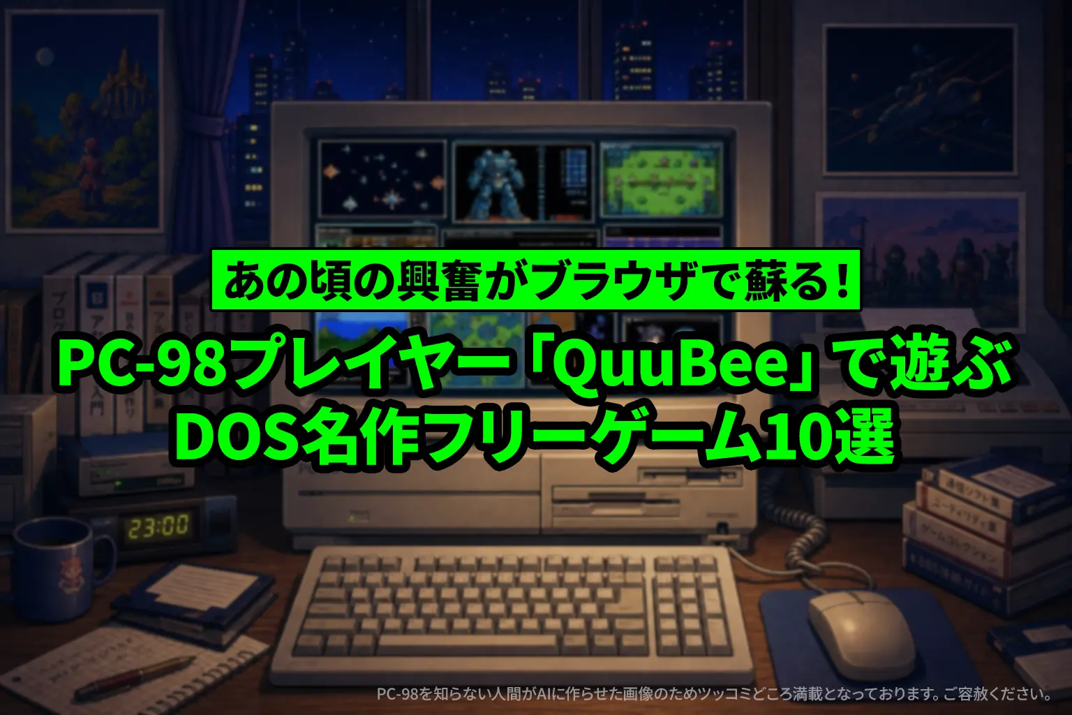 ���̍��̋������u���E�U�őh��IPC-98�v���C���[�uQuuBee�v�ŗV��DOS����t���[�Q�[��10�I